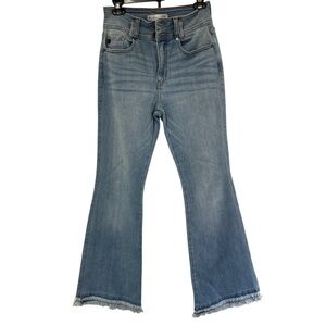 KanCan Jeans Womens 27 Blue Bootcut Stretch Medium Wash Preppy Casual City Logo